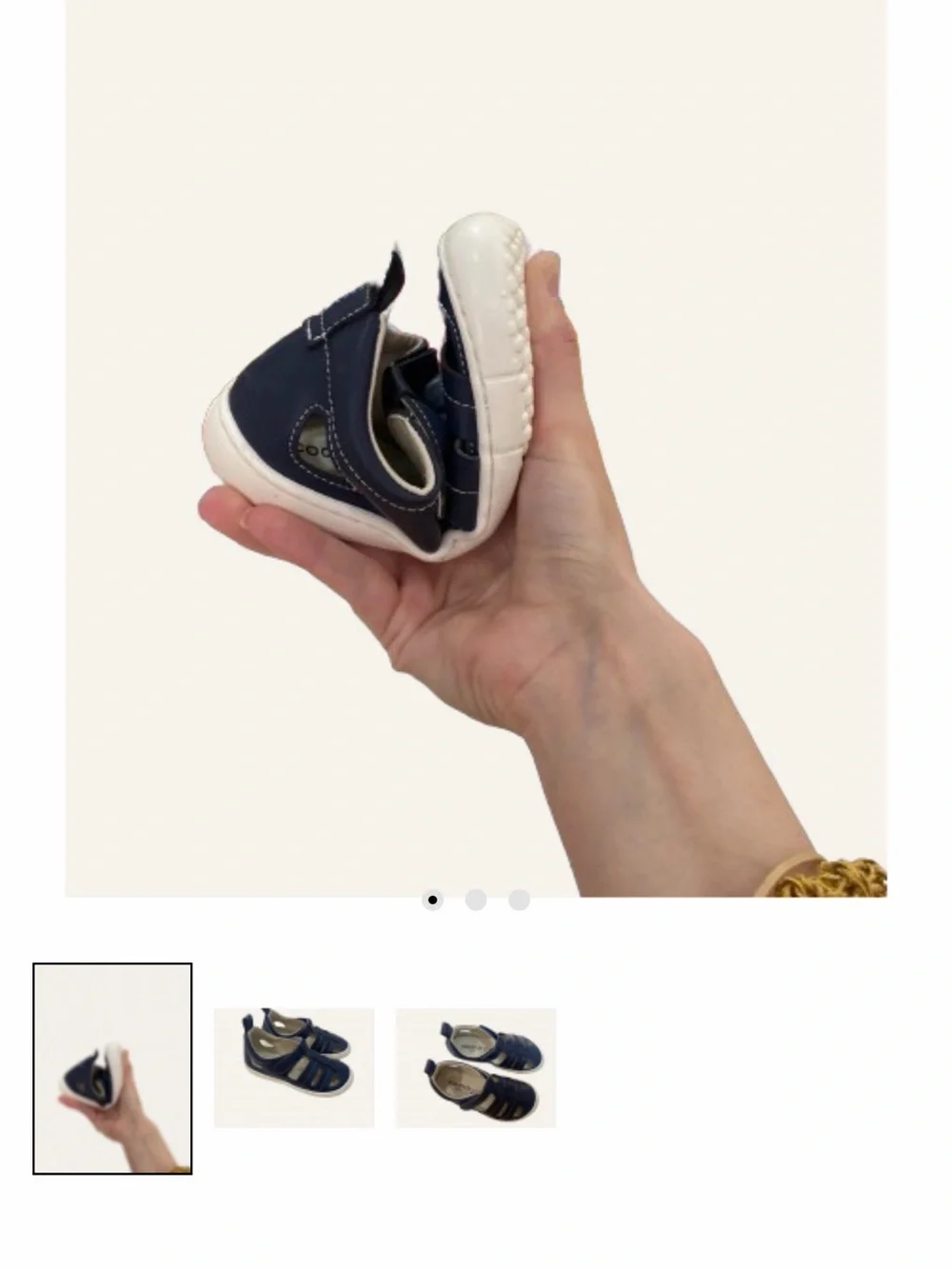 Eco Barefoot Navy Sandalia Blanca Junior from Spain kids size 27 EU